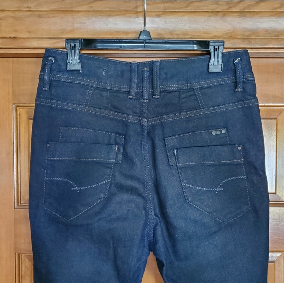 Zara Denim Rules by TRF Baggy Dark Blue Jeans High Rise - Picture 9 of 11